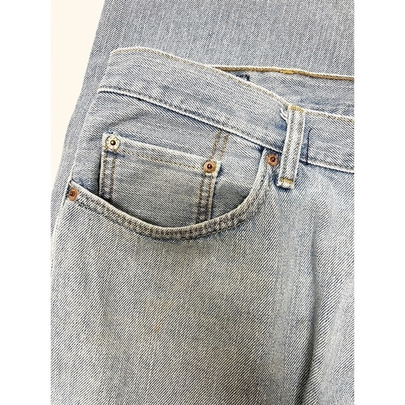 Levis Mens Vintage 505 Light Wash Straight Fit Distressed Jeans Size 38 X 30 - Picture 4 of 10